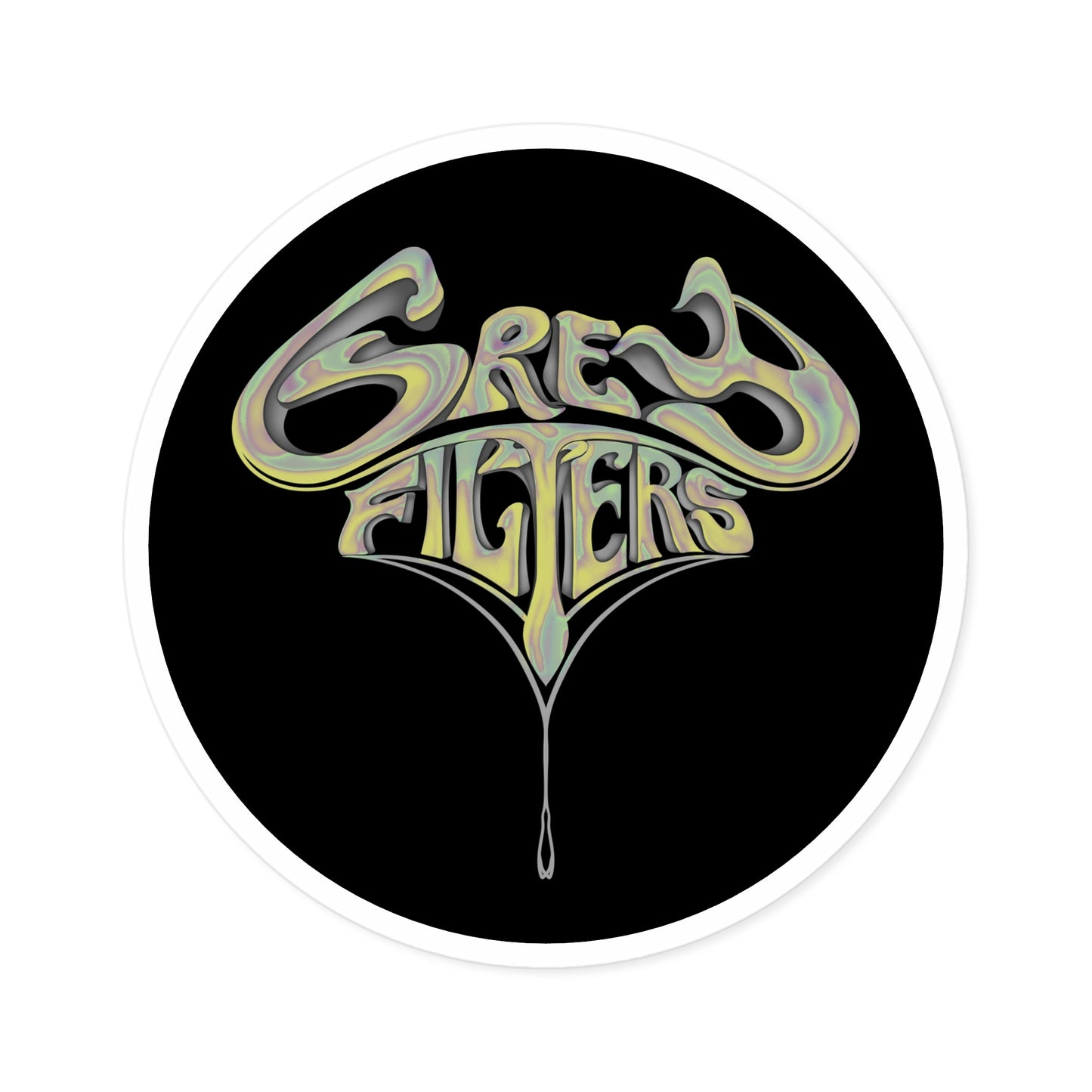Grey Filters Gold Sticker